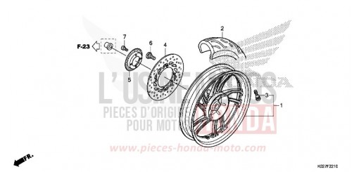 ROUE ARRIERE SH150ADE de 2014